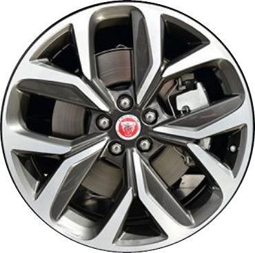 Jaguar I-Pace 2019-2023 charcoal machined 20x8.5 aluminum wheels or rims. Hollander part number ALY59999U30, OEM part number T4K3896.