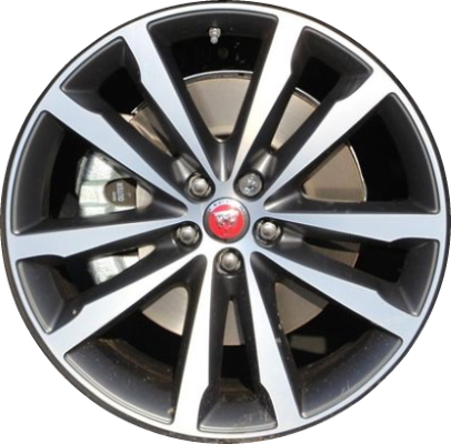 Jaguar E-PACE 2018-2023 charcoal machined 20x8 aluminum wheels or rims. Hollander part number ALY59994U30, OEM part number J9C2786.