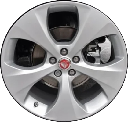 Jaguar E-PACE 2018-2021 powder coat silver 20x8 aluminum wheels or rims. Hollander part number ALY59993, OEM part number J9C3208.