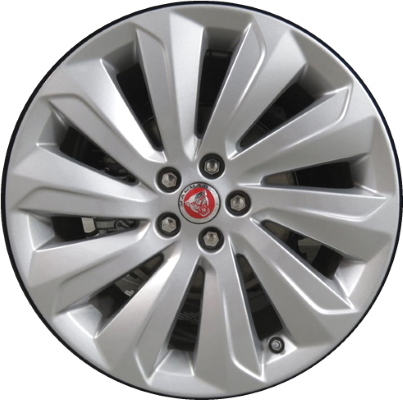 Jaguar E-PACE 2018-2022, Discovery Sport 2020-2023 powder coat silver 19x8 aluminum wheels or rims. Hollander part number 59992U20, OEM part number J9C5016, LR127602.