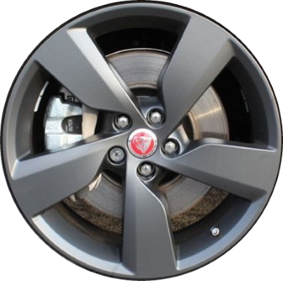 Jaguar E-PACE 2018-2023 powder coat charcoal 19x8 aluminum wheels or rims. Hollander part number ALY59991U30, OEM part number J9C9564.