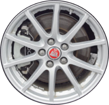 Jaguar E-PACE 2018-2020 powder coat silver 17x7 aluminum wheels or rims. Hollander part number ALY59987, OEM part number J9C1273.