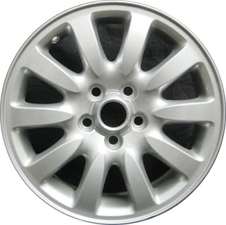 Jaguar X Type 2002-2003 powder coat silver 16x6.5 aluminum wheels or rims. Hollander part number ALY59712, OEM part number C2S2372.