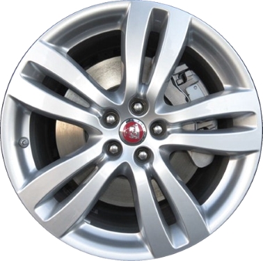 Jaguar XJ 2010-2019 powder coat silver 19x9 aluminum wheels or rims. Hollander part number ALY59873U25, OEM part number C2D38659, C2D7287.