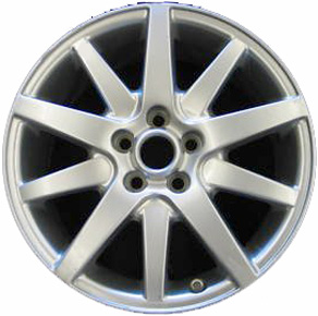 Jaguar S Type 2000-2008 powder coat silver 17x7.5 aluminum wheels or rims. Hollander part number ALY59705/59699, OEM part number XR82014, XR843333.