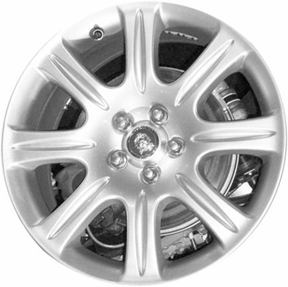 Jaguar XJ 2008-2009, XJ8 2004-2007 powder coat silver 18x8 aluminum wheels or rims. Hollander part number 59744, OEM part number C2C17295.