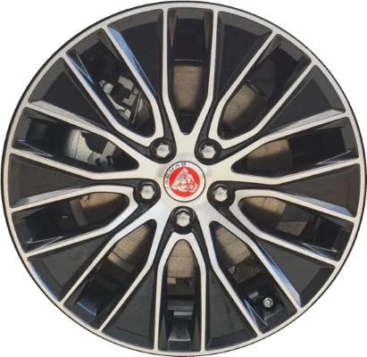 Jaguar XE 2019-2020 black machined 18x7.5 aluminum wheels or rims. Hollander part number ALY60007, OEM part number T4N23247.