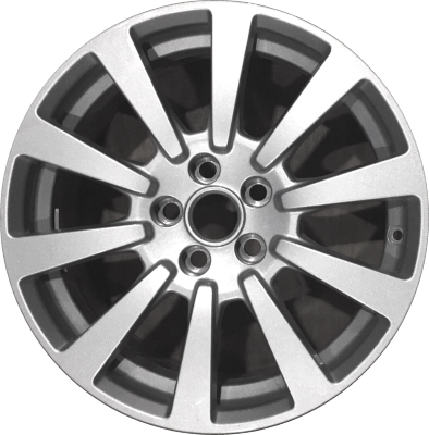 Jaguar XE 2019 powder coat silver 17x7 aluminum wheels or rims. Hollander part number ALY60006, OEM part number T4N13263.