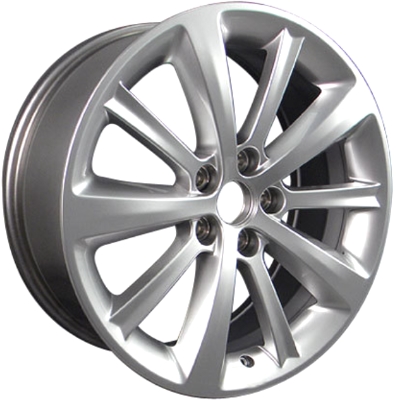 Lincoln MKS 2009-2012 powder coat silver 19x8 aluminum wheels or rims. Hollander part number ALY3766U78.LS09, OEM part number BA5Z1130D.