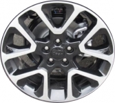 ALY9192U90 Jeep Compass, Renegade Wheel/Rim Black Polished #5VC291X8AA