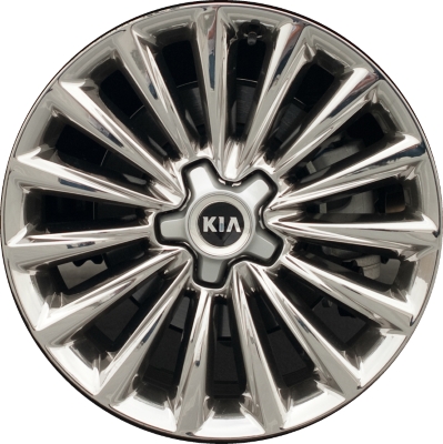 KIA K900 2015 chrome 19x8 aluminum wheels or rims. Hollander part number ALY74711, OEM part number 529103T270.