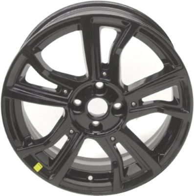 Nissan Kicks 2018-2020 powder coat black 17x6.5 aluminum wheels or rims. Hollander part number ALY62793, OEM part number 40300-5RL0J, T99W15RL0J.
