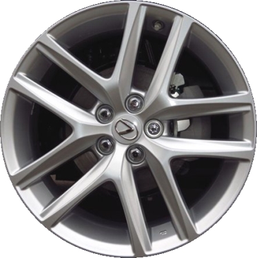 Lexus CT200h 2014-2017 powder coat silver 17x7 aluminum wheels or rims. Hollander part number ALY74298U20, OEM part number Not Yet Known.
