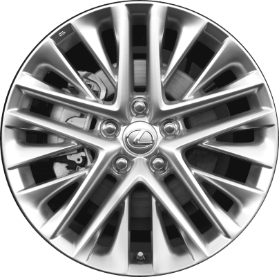 Lexus ES350 2013-2018 powder coat hyper silver 18x7.5 aluminum wheels or rims. Hollander part number ALY74278, OEM part number 4261A-33100.