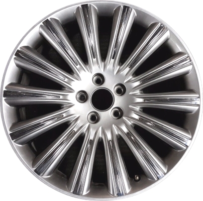 Lincoln MKS 2013-2016 powder coat hyper silver 20x8 aluminum wheels or rims. Hollander part number ALY3929, OEM part number DE9Z1007A.