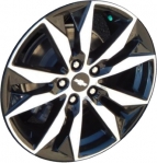 ALY5716U45 Chevrolet Malibu Wheel/Rim Black Machined #22969723