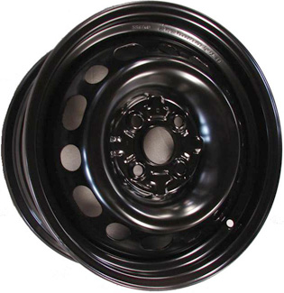 Mazda 2 2011-2014 powder coat black 15x6 steel wheels or rims. Hollander part number STL64938, OEM part number 9965U36050.