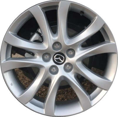 Mazda 6 2014-2017 powder coat silver 19x7.5 aluminum wheels or rims. Hollander part number ALY64958U20.LS05, OEM part number 9965087590, 9965047590.
