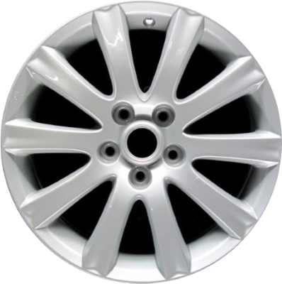 Mazda CX-7 2010-2012 powder coat silver 17x7 aluminum wheels or rims. Hollander part number ALY64931, OEM part number 9965507070.