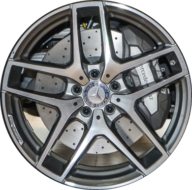 Mercedes-Benz GLC300 2016-2020, GLC350e 2018-2021 grey or black machined 19x8 aluminum wheels or rims. Hollander part number 85483U, OEM part number Not Yet Known.