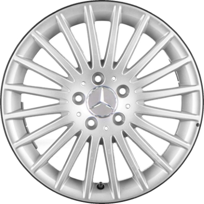 Mercedes-Benz Metris 2017-2023 powder coat silver 17x7 aluminum wheels or rims. Hollander part number ALY85633, OEM part number 44740123007X45.