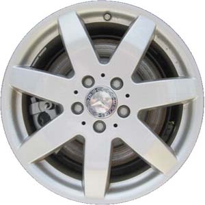 Mercedes-Benz ML450 2010-2011 powder coat silver 17x7.5 aluminum wheels or rims. Hollander part number ALY85112, OEM part number 1644014502.