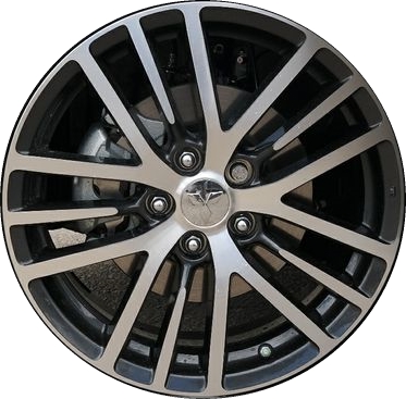 Mitsubishi Lancer 2016-2017 black machined 18x7 aluminum wheels or rims. Hollander part number 65856, OEM part number 4250D358.