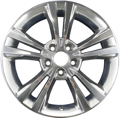 Lincoln MKX 2010 polished 18x7.5 aluminum wheels or rims. Hollander part number ALY3826, OEM part number 9A1Z1007B.