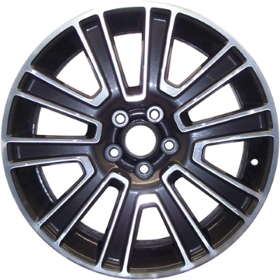Ford Mustang 2010-2012 charcoal machined 19x8.5 aluminum wheels or rims. Hollander part number ALY3813, OEM part number AR331007FA, AR331007FB.