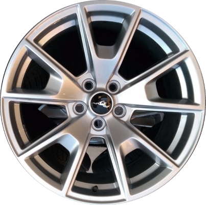 Ford Mustang 2015 powder coat hyper silver 19x8.5 aluminum wheels or rims. Hollander part number ALY10033U77, OEM part number FR3Z1007H.