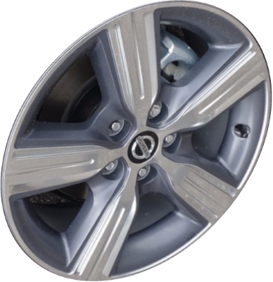 Nissan Altima 2019-2022 dark grey polished 17x7.5 aluminum wheels or rims. Hollander part number ALY62783, OEM part number 403006CA9A.