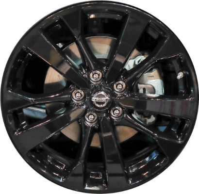 Nissan Altima 2016-2018 powder coat black 18x7.5 aluminum wheels or rims. Hollander part number ALY62720U45, OEM part number 403009HT2B.