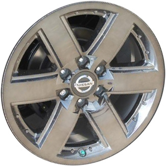 Nissan Armada 2013-2014 black chrome clad 20x8 aluminum wheels or rims. Hollander part number ALY62595, OEM part number 40300ZZ90A.