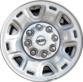 Nissan NV1500 2012-2021, NV2500 2012-2021, NV3500 2012-2021 powder coat silver 17x7.5 steel wheels or rims. Hollander part number STL62575, OEM part number 403001PB0A.