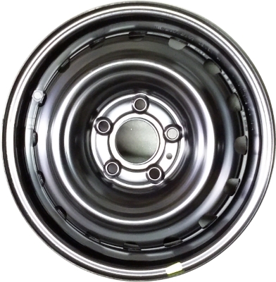 Chevrolet City Express 2015-2018, NV200 2013-2021 powder coat black 15x5.5 steel wheels or rims. Hollander part number STL62604U45/5708, OEM part number 19317373, 403003LM0B.