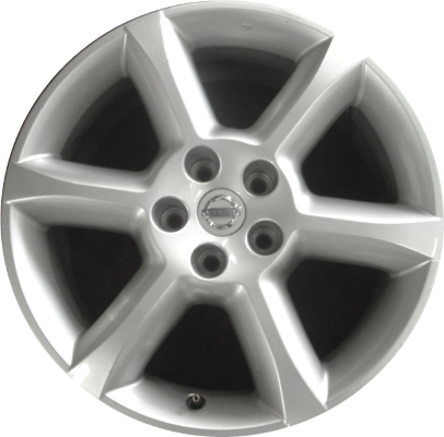 Nissan Maxima 2004-2006 powder coat silver 18x7.5 aluminum wheels or rims. Hollander part number ALY62424, OEM part number 403007Y100.
