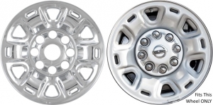 IMP-87X Nissan NV1500, NV2500, NV3500 Chrome Wheel Skins (Hubcaps/Wheelcovers) 17 Inch Set