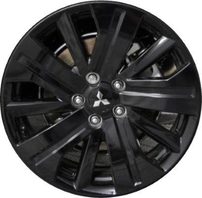Mitsubishi Outlander Sport 2020-2024 powder coat black 18x7 aluminum wheels or rims. Hollander part number 65868b, OEM part number 4250G556.