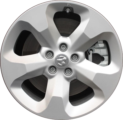 Dodge Ram Promaster City 2015-2022 powder coat silver 16x6.5 aluminum wheels or rims. Hollander part number ALY2546, OEM part number 68263169AA.