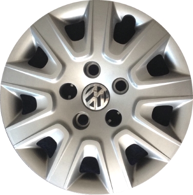 Volkswagen Routan 2009-2013, Plastic 9 Spoke, Single Hubcap or Wheel Cover For 16 Inch Steel Wheels. Hollander Part Number H61558.