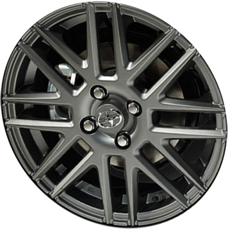 Scion iQ 2014 powder coat charcoal 16x5 aluminum wheels or rims. Hollander part number ALY69594U30, OEM part number PT90774100.