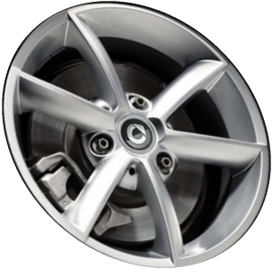 Smart ForTwo 2009-2014 powder coat silver 15x5 aluminum wheels or rims. Hollander part number ALY98947, OEM part number A4514013102CA4L.