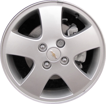 Chevrolet Spark 2013-2015 powder coat silver 15x5 aluminum wheels or rims. Hollander part number ALY98138, OEM part number Not Yet Known.
