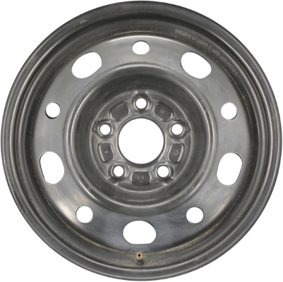 Dodge Caliber 2007-2012 powder coat black 15x6 steel wheels or rims. Hollander part number STL2282/99027, OEM part number Not Yet Known.