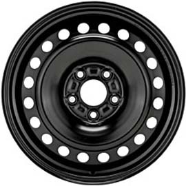 Ford Focus 2012-2014 powder coat black 16x6.5 steel wheels or rims. Hollander part number STL3876, OEM part number CV6Z1015A.