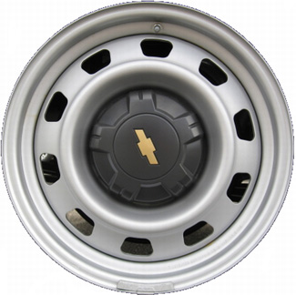 Chevrolet Colorado 2009-2012, Canyon 2009-2012 powder coat silver 16x6 steel wheels or rims. Hollander part number STL5427, OEM part number 9597855.