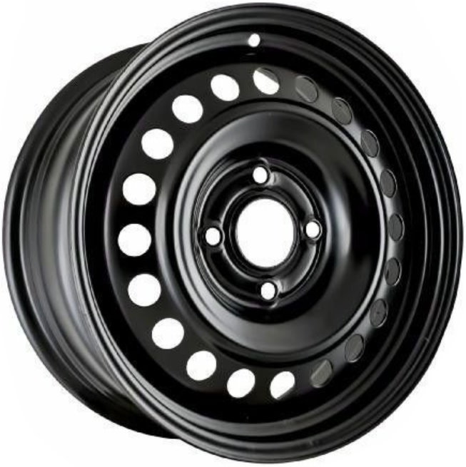 Nissan Sentra 2007-2012 powder coat black 16x6.5 steel wheels or rims. Hollander part number STL62473, OEM part number 40300ET07A.