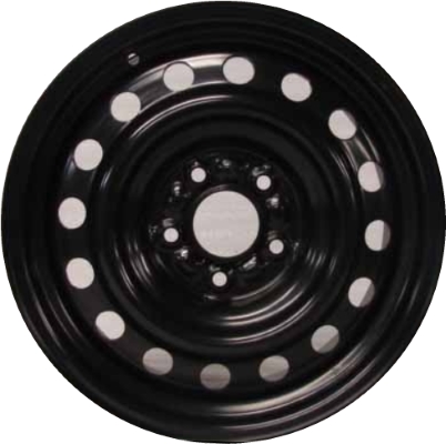 Mitsubishi Galant 2004-2012 powder coat black 16x6.5 steel wheels or rims. Hollander part number STL65797, OEM part number MN101093.
