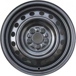 Toyota Corolla 2003-2008 powder coat black 15x6 steel wheels or rims. Hollander part number STL69423, OEM part number 4261102470, 4261102471.