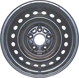 Hyundai Santa Fe 2009 powder coat black 16x7 steel wheels or rims. Hollander part number STL70808, OEM part number 529100W900, 529100W120.